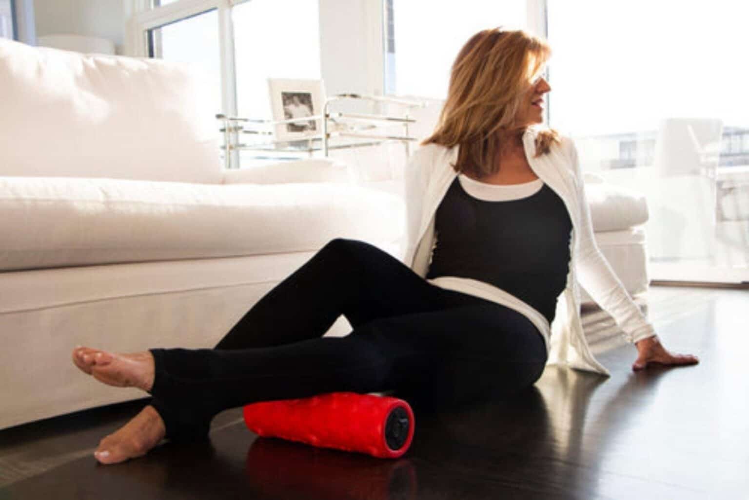 The Power Plate roller gives targeted vibration therapy to aching muscles.