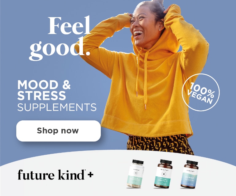 Feel good Future kind+ vegan mood and stress supplements to support your modern life, including our targeted stress relief supplement and a range of other nutrients known to support better mood and reduced stress.