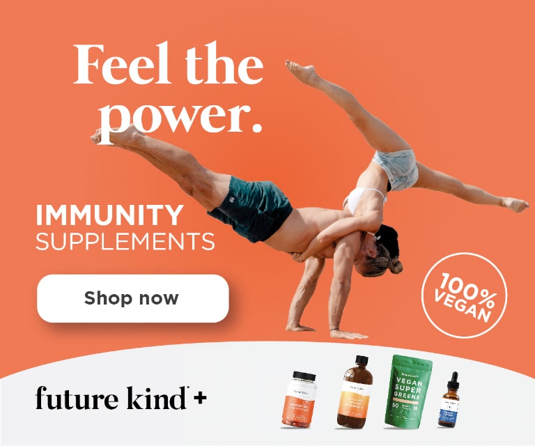 Power Future kind+ vegan immune system supporting supplements to help you keep strong throughout daily life.
