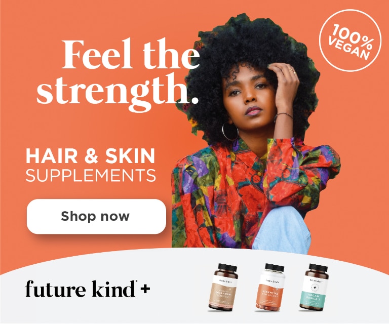 Future kind+ vegan hair, skin and nails vitamin supplements support your natural beauty.