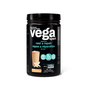 Vega Sport Nighttime Rest & Repair - Plant-Based Recovery Protein Vanilla Caramel 15 Serving Tub