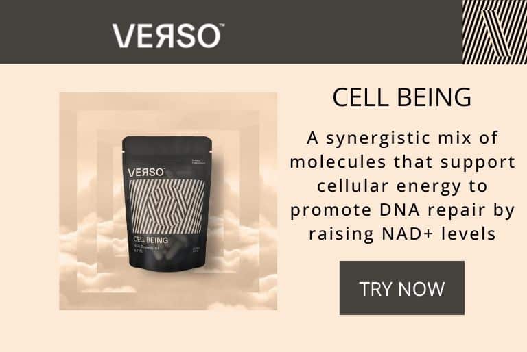 Verso Cell Being enhances DNA repair mechanisms and addresses the underlying factors that contribute to aging.