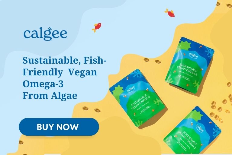 Click here to buy Calgee Sustainable Vegan Omega-3. Fish-friendly and healthy.