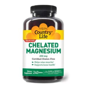 Country Life Chelated Magnesium 250 mg - 240 Tablets