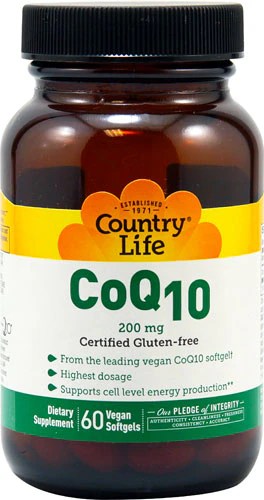 Country Life CoQ10 200 mg - 60 Vegan Softgels
