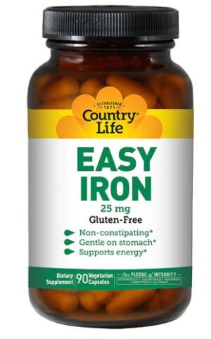 Country Life Easy Iron 25 mg - 90 Vegan Capsules