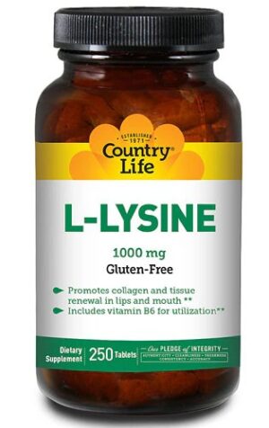 Country Life L-LYSINE 1000 mg - 250 Tablets