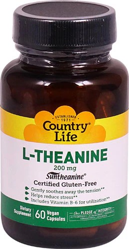 Country Life L-Theanine 200 mg - 60 Vegan Capsules