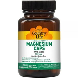 Country Life Magnesium Caps with Silica 300 mg - 60 Vegan Capsules