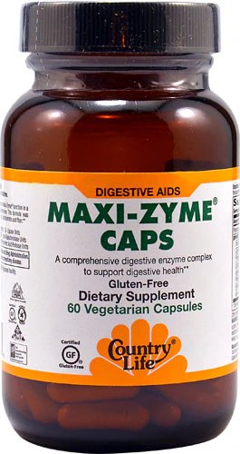 Country Life Maxi-Zyme Caps 60 Vegetarian Capsules