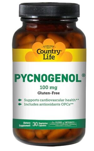 Country Life Pycnogenol Certified Gluten-Free 100 mg - 30 Vegan Capsules