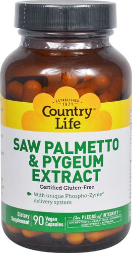 Country Life Saw Palmetto and Pygeum Extract 90 Vegetarian Capsules