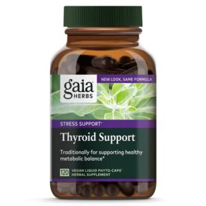 Gaia Herbs Stress Support - Thyroid Support 120 Vegan Liquid Phyto-Caps