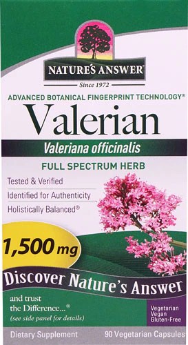 Nature's Answer Valerian 1500 mg - 90 Vegetarian Capsules