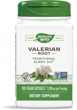 Nature's Way Valerian Root - Traditional Sleep Aid 1590 mg Per Serving - 100 Vegan Capsules