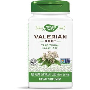 Nature's Way Valerian Root - Traditional Sleep Aid 1590 mg Per Serving - 180 Vegan Capsules