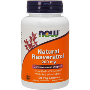 Now - Natural Resveratrol 200 mg 120 vcaps